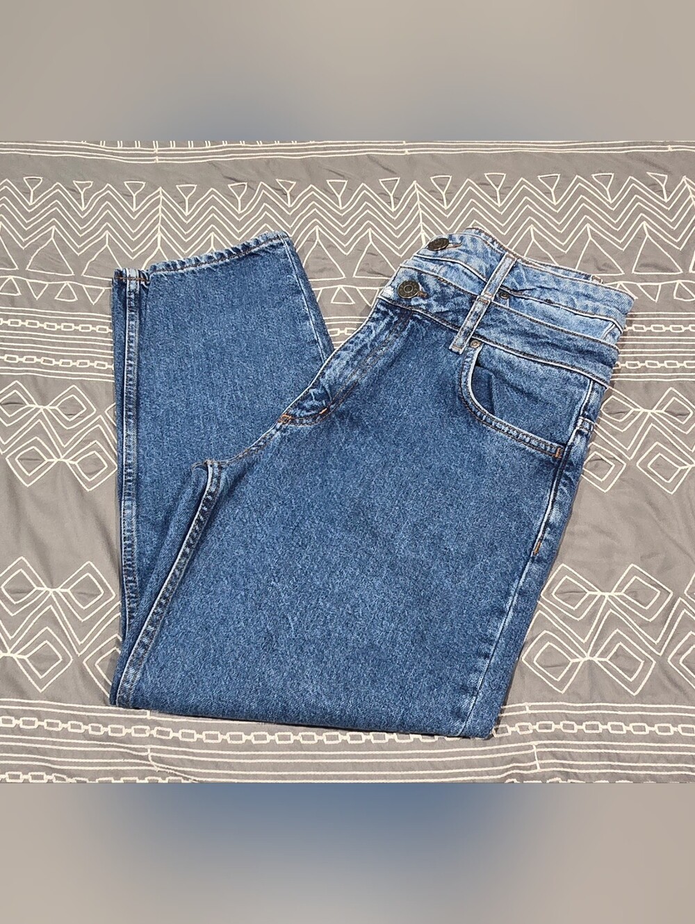 Sandro Paris Double Belted High Waisted Straight Leg Ankle Jeans Size EU38 US 8
